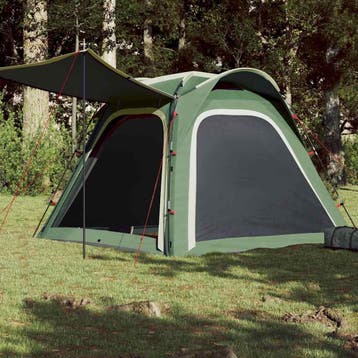 vidaXL Tent 4-persoons waterdicht snelontgrendeling groen, Verzenden