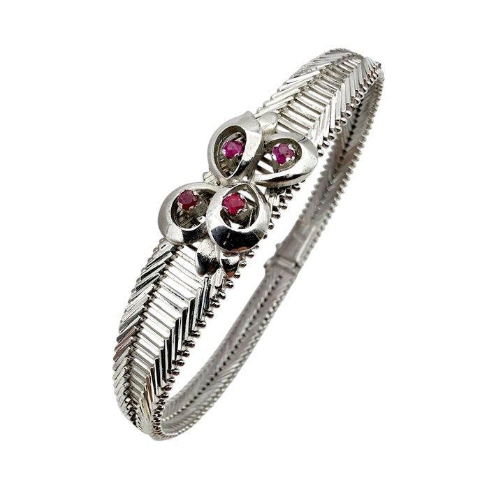 Zonder minimumprijs - Armband Zilver - Ruby (Gecertificeerd), Bijoux, Sacs & Beauté, Bracelets