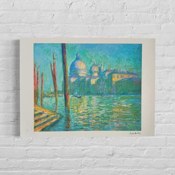 Claude Monet Het grote kanaal en Santa Maria Lithografie