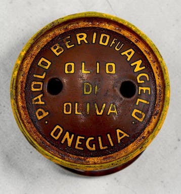 Italiaanse olijfolie - 3 Cappellotti Latta Litografata, Antiek en Kunst, Curiosa en Brocante