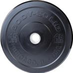 Body-Solid Chicago Extreme Zwarte Olympische Bumperplates 25, Verzenden, Nieuw