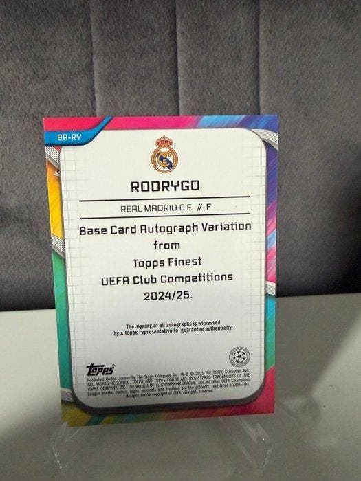 Topps Rodrygo /10 Auto - 1 Card - Excellent (EX), Collections, Autocollants