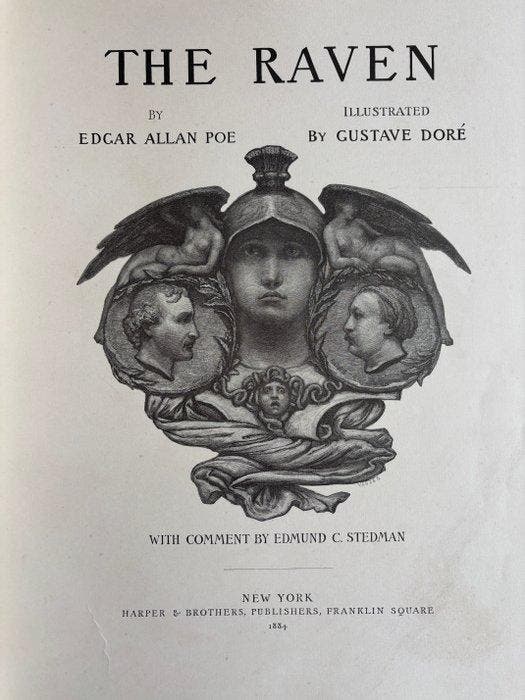 Gustave Doré - “The Raven” - 1884-1884, Antiek en Kunst, Antiek | Boeken en Manuscripten