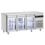 Koelwerkbank | 350L | 3 Glasdeuren | 0°C/+10°C  |, Verzenden, Nieuw in verpakking