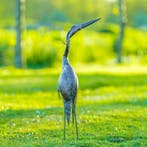 Sculpture, Purper reiger - 700 mm - Métal, Antiek en Kunst
