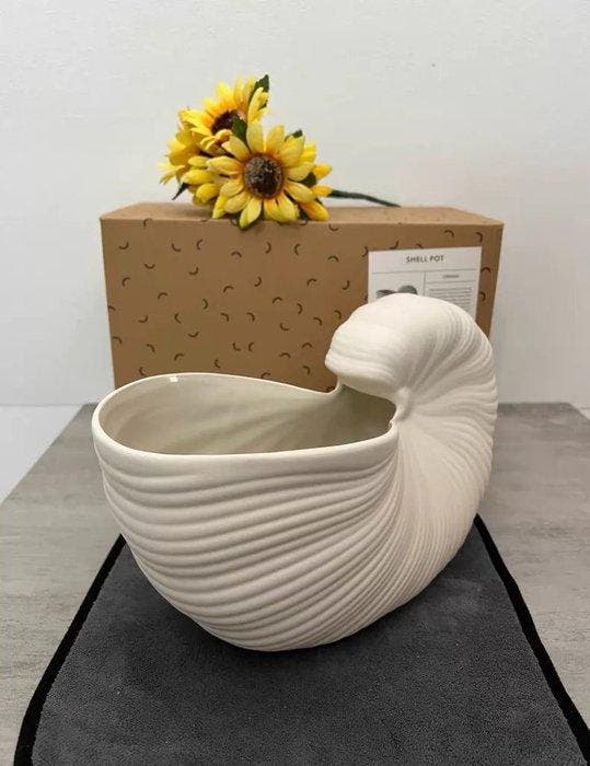 Ferm Living - Pot - Shell Pot - Keramiek, Maison & Meubles, Maison & Meubles | Autre