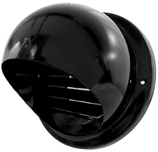 Bolrooster RVS Ø 125mm met schoepen en muggengaas - ZWART, Bricolage & Construction, Ventilation & Extraction, Envoi