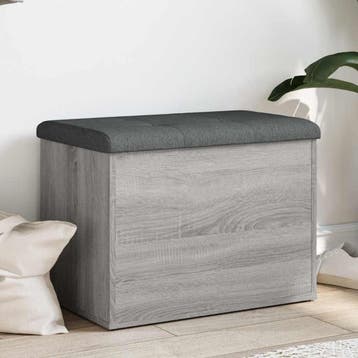 vidaXL Opbergbankje 62x42x45 cm bewerkt hout grijs sonoma, Verzenden, Nieuw