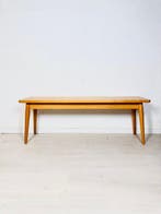 Bijzettafel - Mid-Century eiken banktafel met taps
