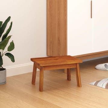 vidaXL Opstapkruk 38x26x22 cm massief acaciahout, Verzenden