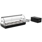 Tapasvitrine | CLASSIC | Zwart | +2°C/+6°C | Statisch | 2, Verzenden, Nieuw in verpakking