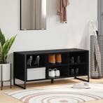 vidaXL Schoenenkast Zwart Eiken 100 x 35 x 44 cm Bewerkt, Verzenden, Nieuw