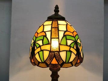 Tiffany style - Tafellamp - Glas-in-lood, Antiek en Kunst