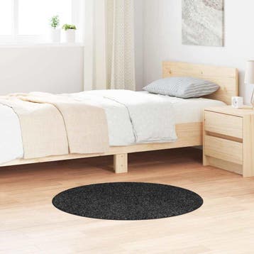 vidaXL Antislip Shaggy Tapijt Donkergrijs 90 x 90 cm PP, Verzenden, Nieuw