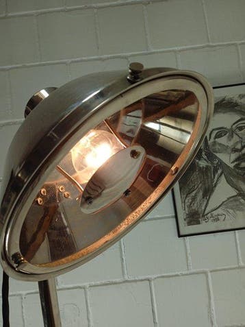 Famed - Staande lamp - Staal, Messing, Vernikkeld messing,