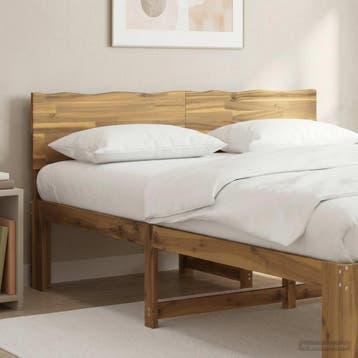 vidaXL Live Edge Hoofdbord ROSTOCK Wit 160 cm Massief Acacia, Verzenden