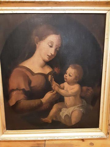 Scuola italiana (XVIII-XIX) - Madonna con bambino - NO