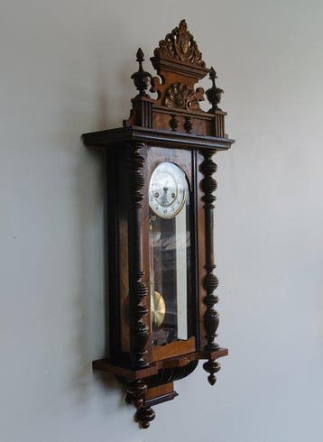 Wandklok - Junghans - Antiek - Walnoot - 1910-1920