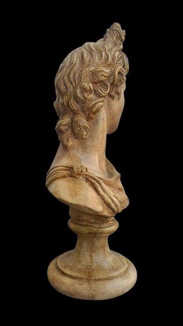 Sculpture, Busto Apollo - 31 cm - poudre de marbre