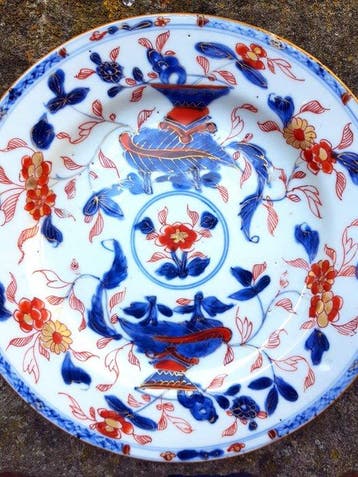 Rare assiette en porcelaine Imari export de la dynastie Qing, Antiquités & Art