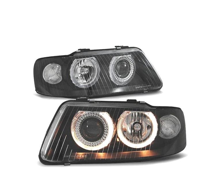PHARES AUDI A3 8L 00-03 ANGEL EYES FOND NOIR, Autos : Pièces & Accessoires, Éclairage, Envoi