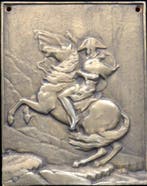 Napoleon Bonaparte op paard - Zeer zware Plaquette van