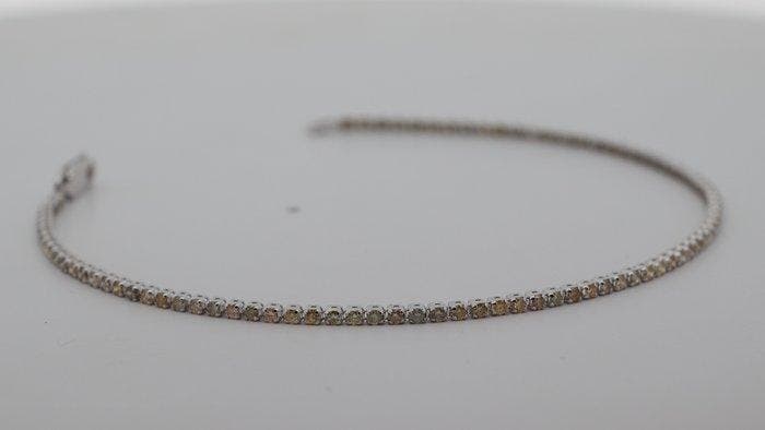 Zonder minimumprijs - Armband - 14 karaat Witgoud - 1.10ct., Handtassen en Accessoires, Armbanden