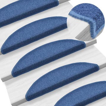 vidaXL Trapmatten 10 st 56x17x3 cm Blauw Halfrond, Verzenden, Nieuw
