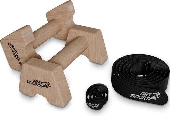 2dekans | Juskys Houten opdrukstangen - M - 23x14x9 cm, Sports & Fitness, Équipement de fitness, Enlèvement ou Envoi