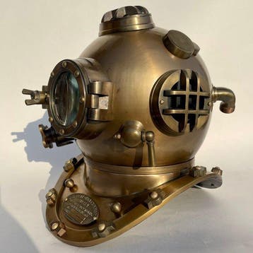 Duikhelm - XXL deluxe U.S. Mark V Deep Sea Divers-helm -