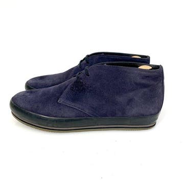 Prada Hightop Desert Sneaker Suede Navy 4T 2405 UK 6 -, Nieuw