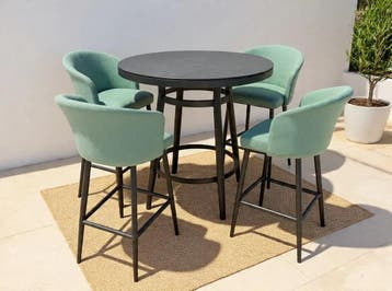 Luxe tuinset aluminium 100cm x106cm incl 4 stoelen, Ophalen of Verzenden