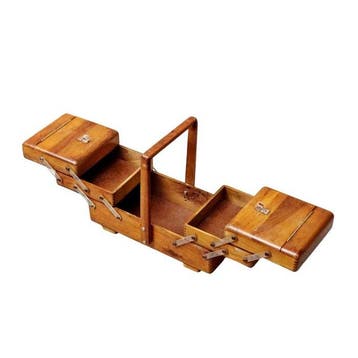 Naaidoos - Hout, Plastic, Staal - Werkmandje - Italiaanse, Antiek en Kunst