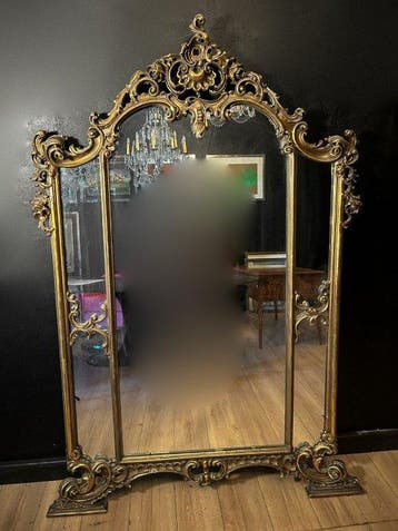 Miroir mural - Bois - Miroir doré