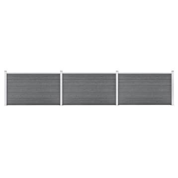 vidaXL Schutting 526x106 cm HKC grijs, Verzenden, Nieuw