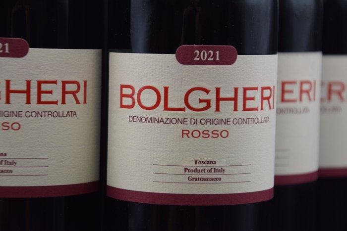 2021 Grattamacco - Bolgheri DOC - 6 Flessen (0.75 liter), Collections, Vins