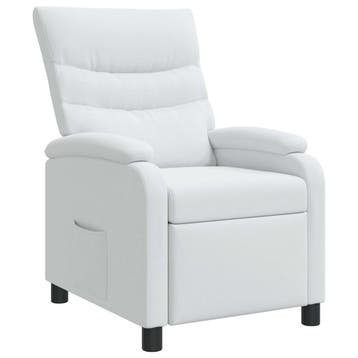 vidaXL Recliner Wit Stof, Verzenden