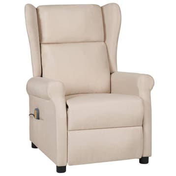 vidaXL Massagestoel stof crèmekleurig, Verzenden