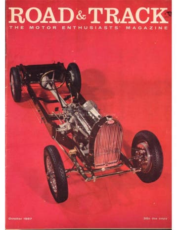 1957 ROAD AND TRACK MAGAZINE OKTOBER ENGELS, Nieuw