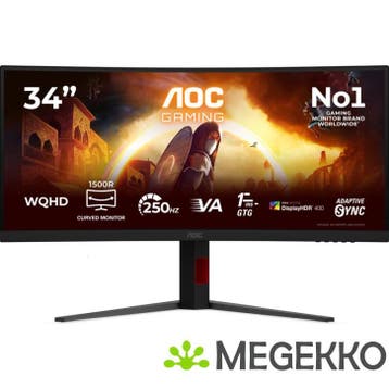AOC G4 CU34G4ZCA 34  WQHD 250Hz Curved VA Gaming Monitor, Verzenden, Nieuw