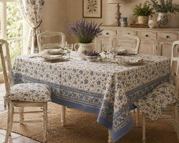 Blue Garden – Micro Rose Inglesi - Textile - 280 cm - 250 cm