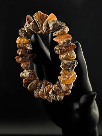 Ambre - Baltic Amber Stretch Bracelet – Large Natural Honey