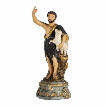 sculptuur, Saint John the Baptist - 19th Century - 27 cm -