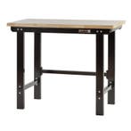 Werkbank zwart 120 cm met hardhouten blad, Doe-het-zelf en Bouw, Ophalen of Verzenden, Nieuw