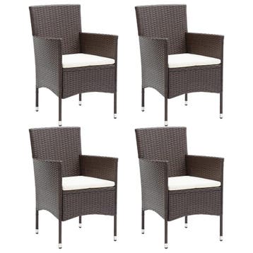 Tuinstoelen 4x bruin -35% Retour deal, pak je winst!, Tuin en Terras, Verzenden, Zo goed als nieuw, Rotan
