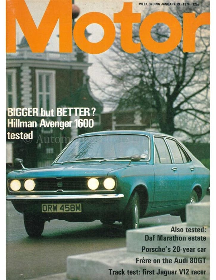 1974 MOTOR MAGAZINE 3719 ENGELS, Livres, Autos | Brochures & Magazines