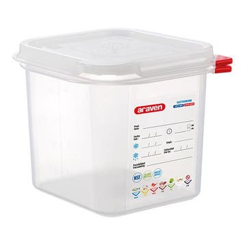 Voedseldoos | 2.6L | 1/6 GN | 176x162x150(h)mm Araven, Verzenden, Nieuw in verpakking
