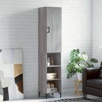 vidaXL Hoge kast 34,5x34x180 cm bewerkt hout grijs sonoma, Verzenden, Nieuw