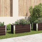 vidaXL Plantenbak verhoogd 100x40x45 cm gegalvaniseerd staal, Verzenden, Nieuw