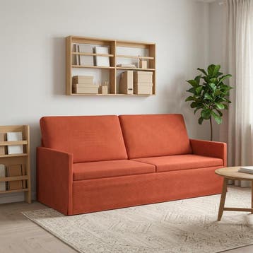 vidaXL 3-zits sofa Rood Oranje 190 x 81 x 82 cm Corduroy, Verzenden, Nieuw